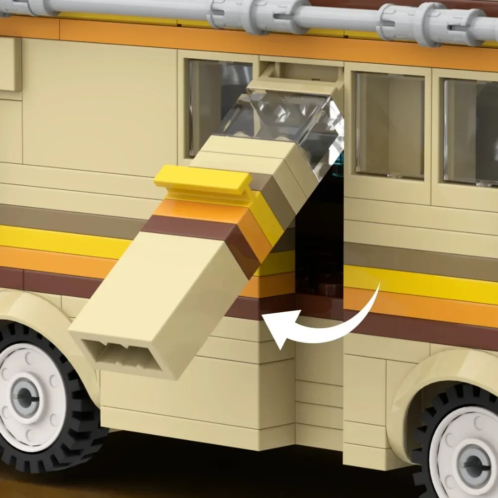 360Pcs Movie MOC Breaking Bad RV Bus Car Model Building Blocks Edacational Brick Toys for Children Birthday Gift