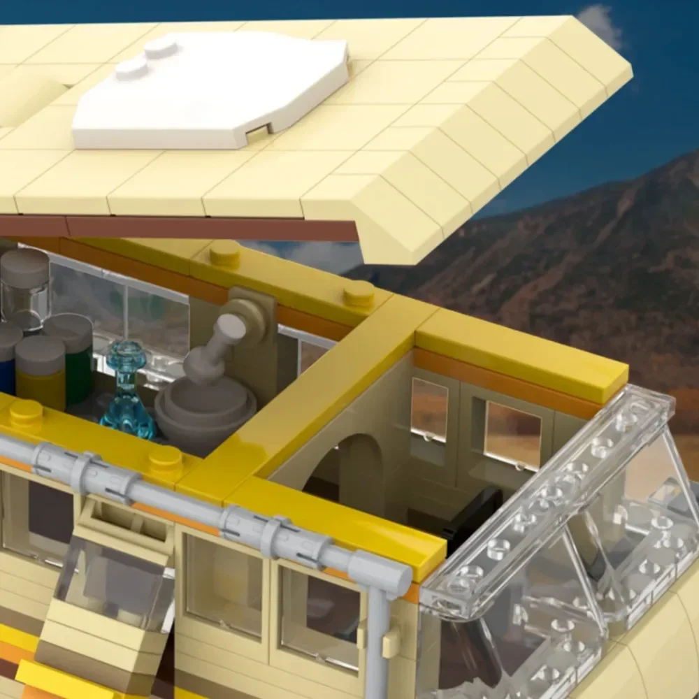 360Pcs Movie MOC Breaking Bad RV Bus Car Model Building Blocks Edacational Brick Toys for Children Birthday Gift