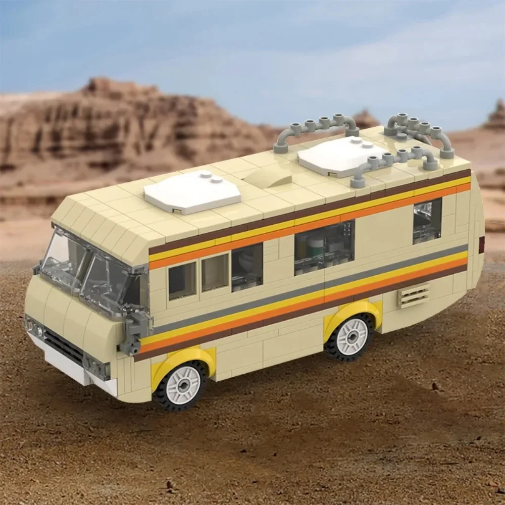 360Pcs Movie MOC Breaking Bad RV Bus Car Model Building Blocks Edacational Brick Toys for Children Birthday Gift