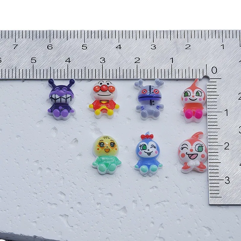 100pcs Cartoon for Anpanman Nail Accessories Cute Resin Wearing Armor Accessories Cream Gel DIY Accessories 