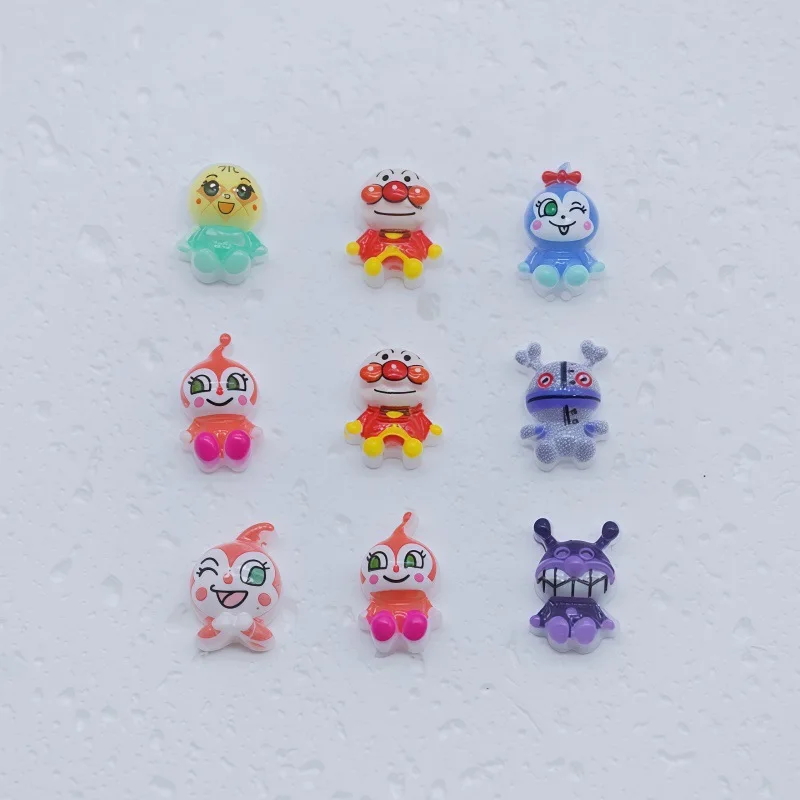 100pcs Cartoon for Anpanman Nail Accessories Cute Resin Wearing Armor Accessories Cream Gel DIY Accessories 