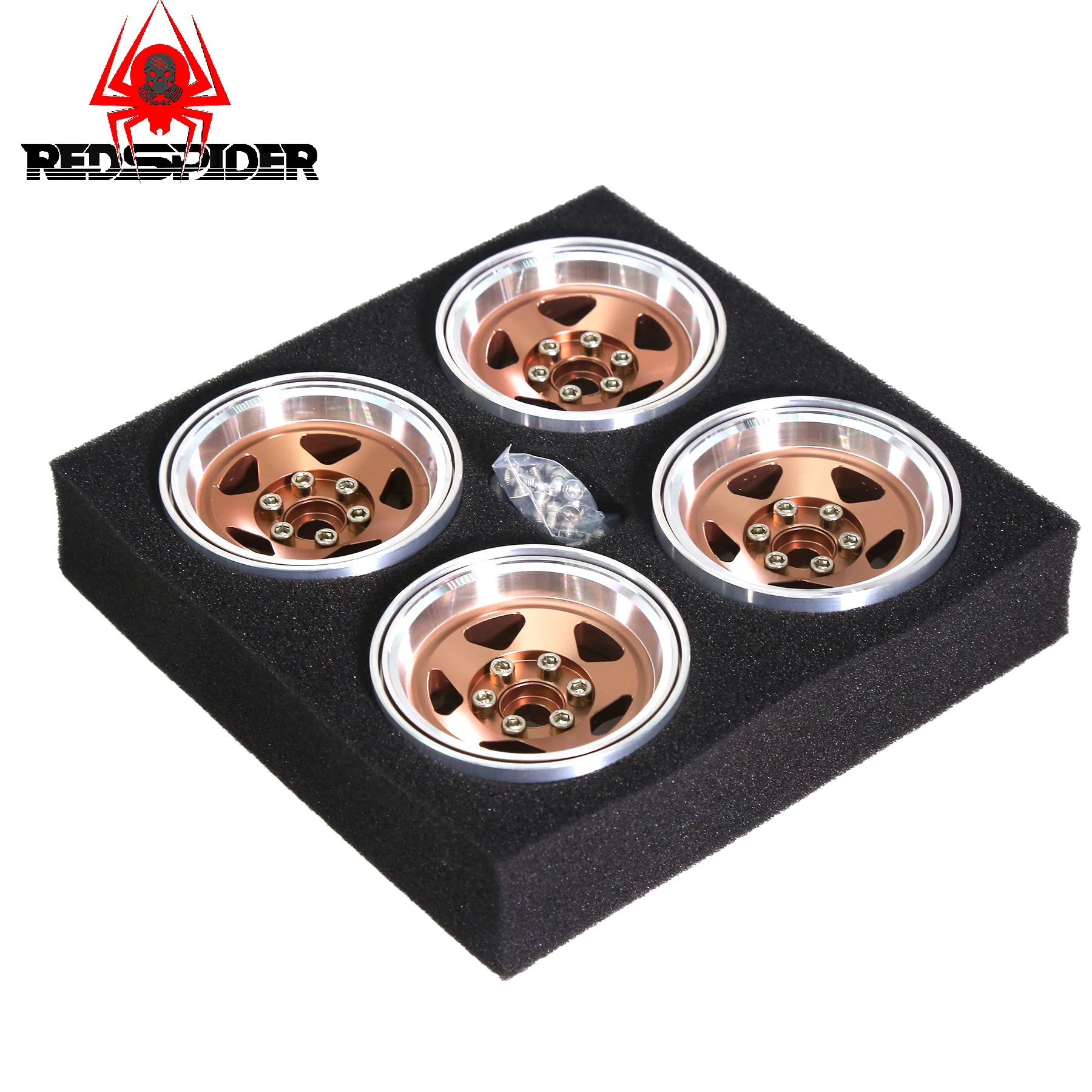 RC Rims 4pcs 1.9 Inch Beadlock RC Wheel Rim Set Wheel Hub for 1:10 RC Crawler Axial SCX10 II 90046 SCX10 III AXI03007 TRX4 D90