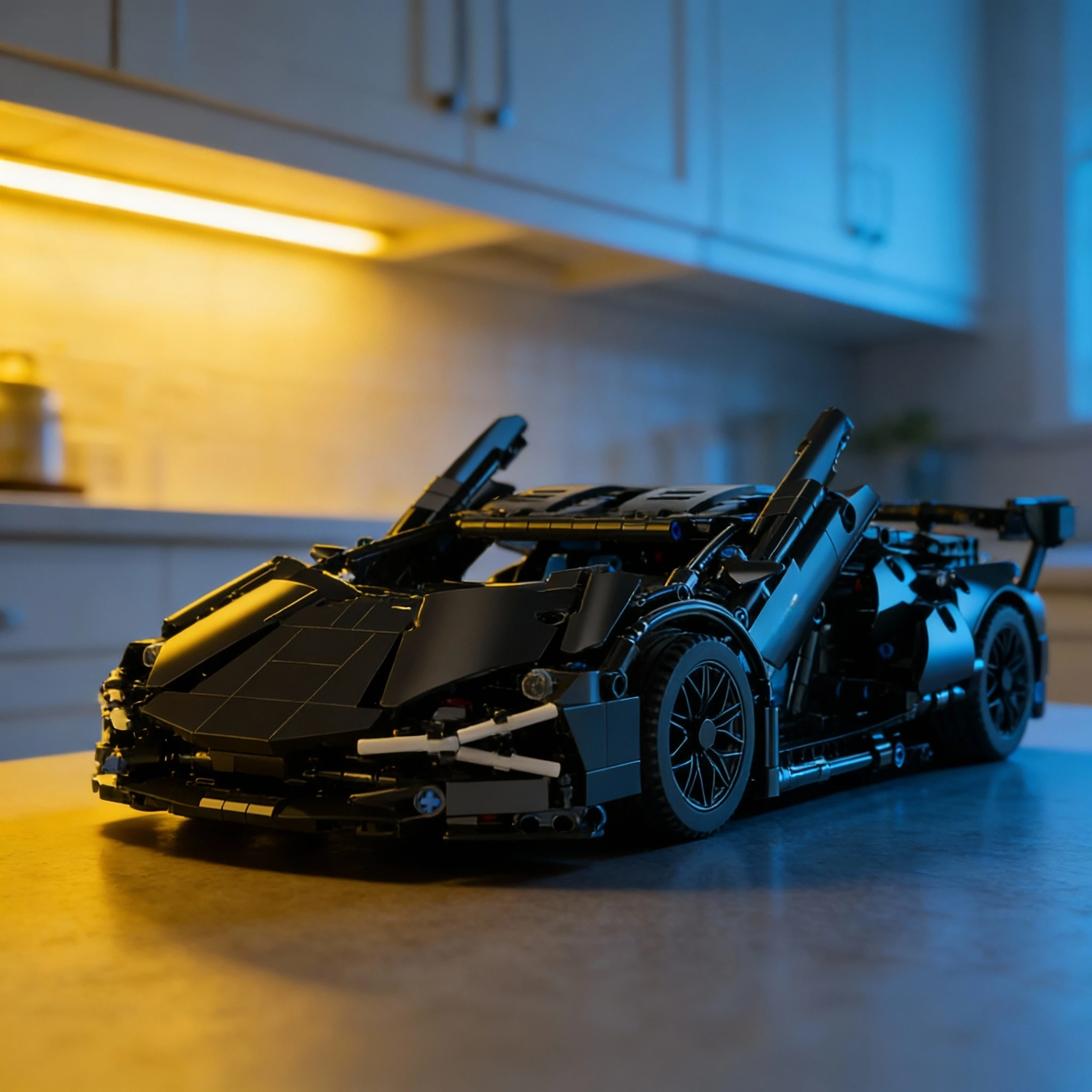 Technical Racing Sport Car Model Building Blocks Technic Adults 1:14 DIY Supercar Brick Puzzle Toys Adult Gift(1280+granule)