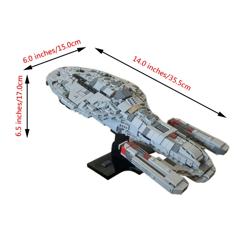 NEW 742PCS MOC USS Voyager NCC-74656 Midi-Scale Building Blocks Space Treks Sapceship Model DIY Bricks Set Toys Gifts