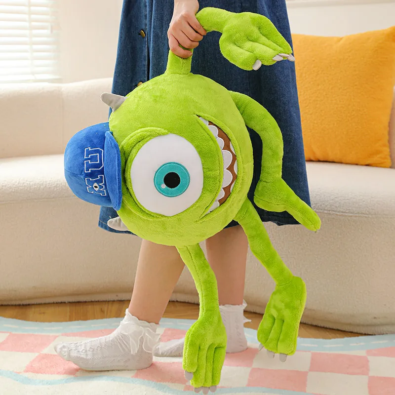 23/35cm Kawaii Monster University Electric Power Company Sulley Mike Wears Hat Doll Plush Toy Room Decoration Kids Gifts