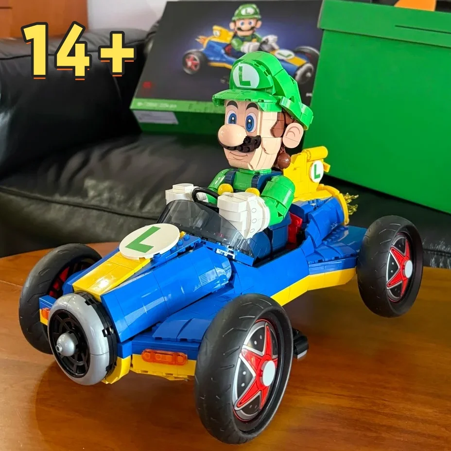 HOTTOYS 2234pcs DIY Kart Building Bricks Racing Series Classic Game Character Car Model Toys Birthday Gifts For Collection