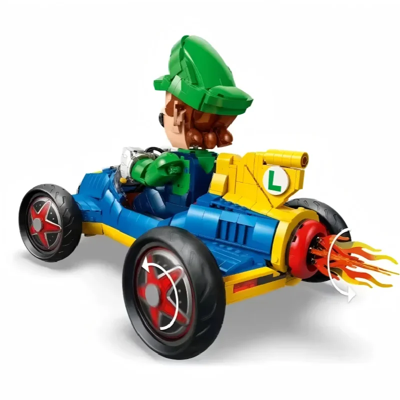 HOTTOYS 2234pcs DIY Kart Building Bricks Racing Series Classic Game Character Car Model Toys Birthday Gifts For Collection