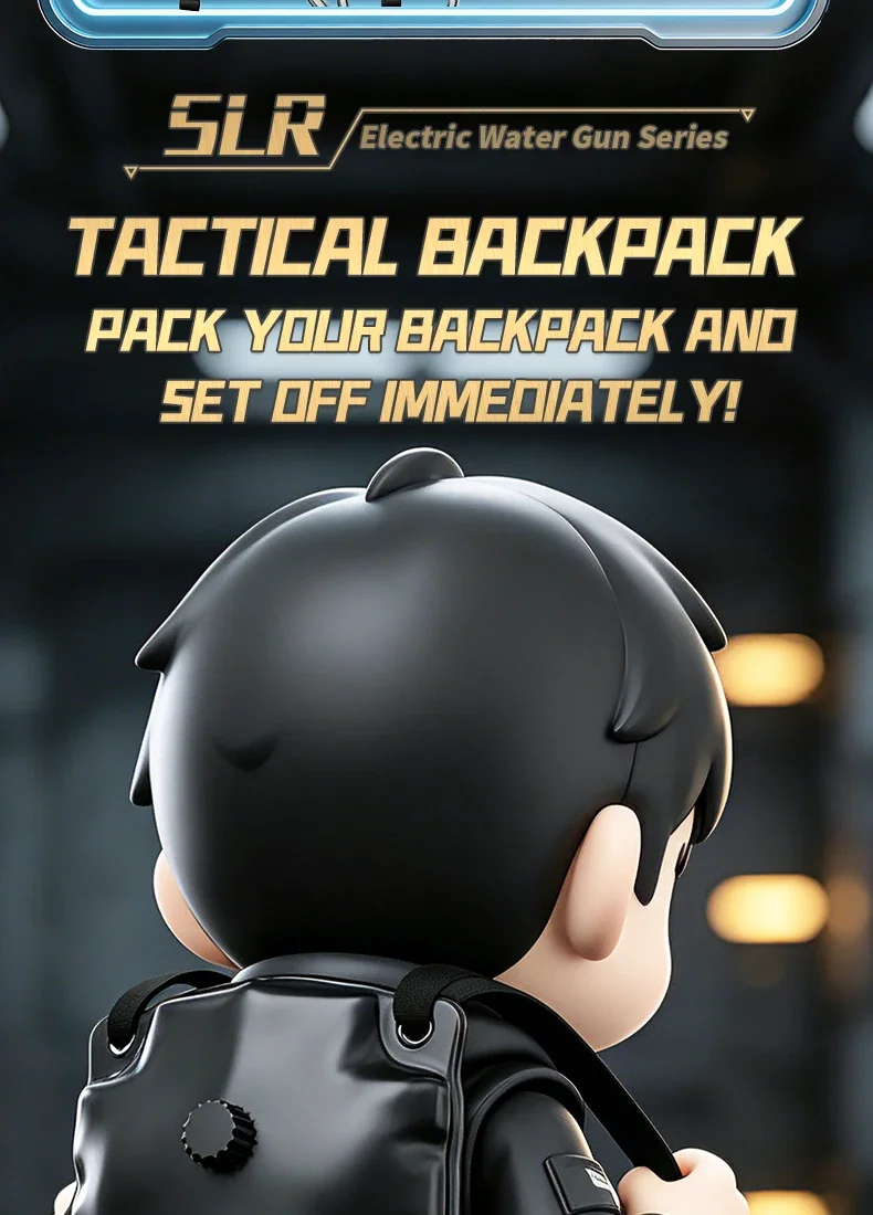 Outdoor SLR Electric Water Gun Toy 2000ml Bag Backpack High Pressure Long-range Rifle Model Water Pistol Summer Toy for Boy Gift