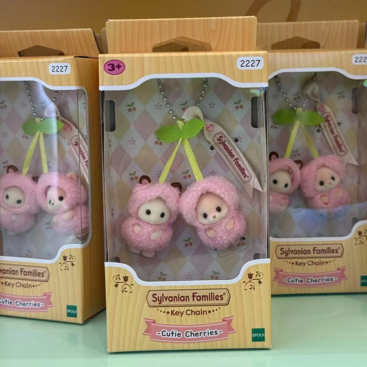 Sylvanian Families Cherry Pendant Plush Keychain Cute Pretend Play Accessory Bag Charm for Dollhouse Play Ideal Gift