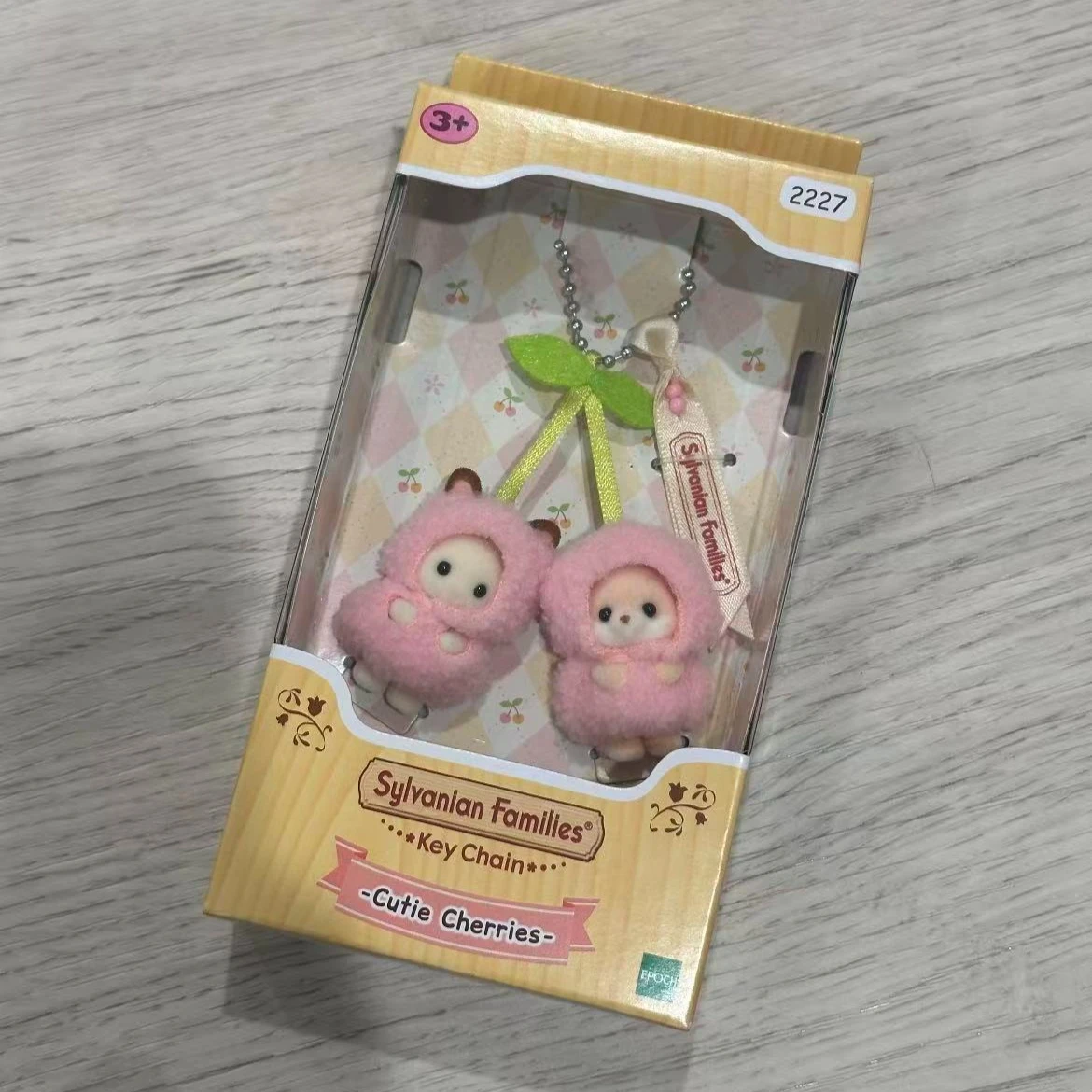 Sylvanian Families Cherry Pendant Plush Keychain Cute Pretend Play Accessory Bag Charm for Dollhouse Play Ideal Gift