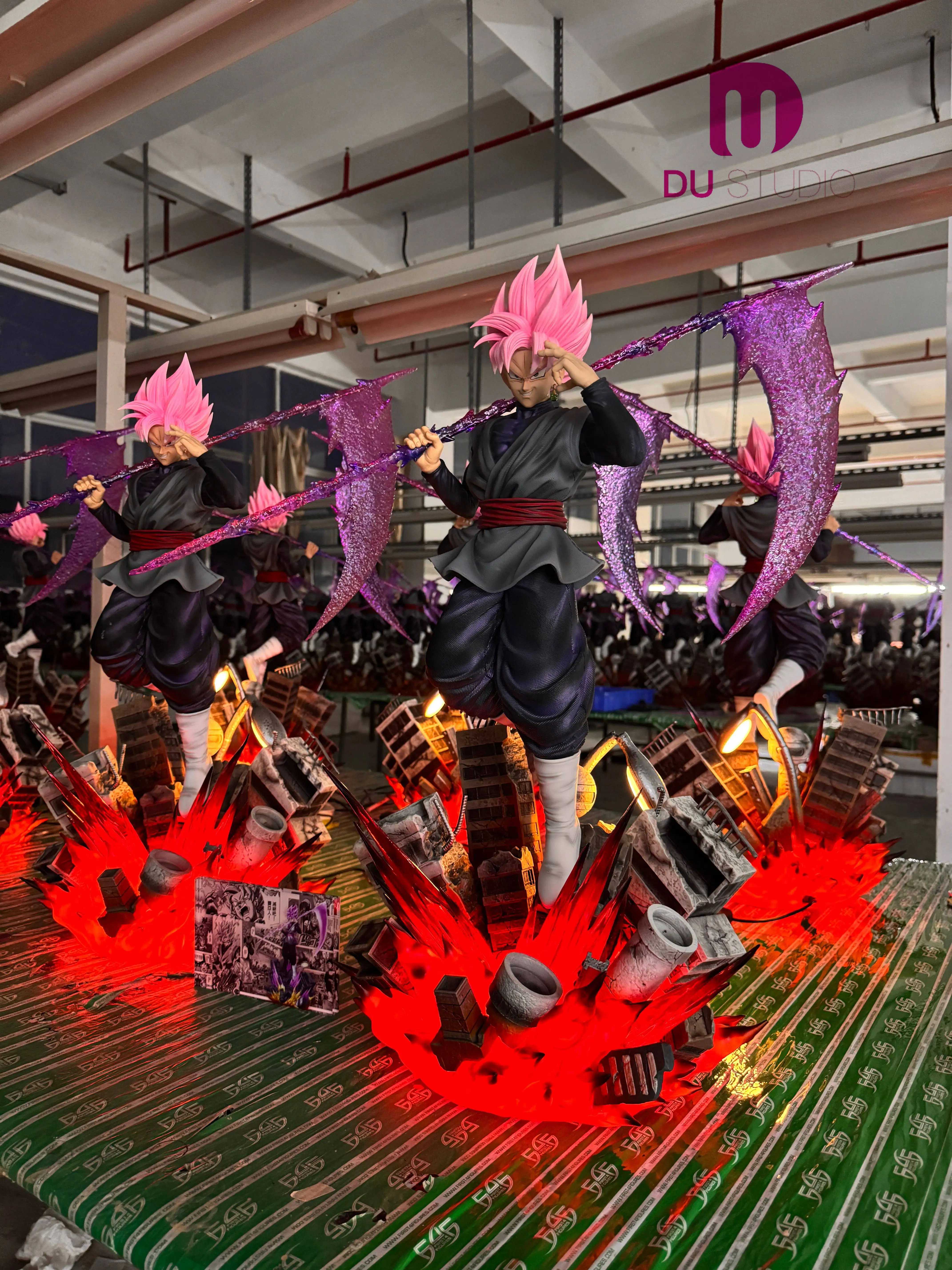 45cm JT Dragon Ball Super Saiyan Rosé Goku Black Anime Figure Statue Zamasu Goku PVC Figure Collectible Model Ornament Toy Gifts