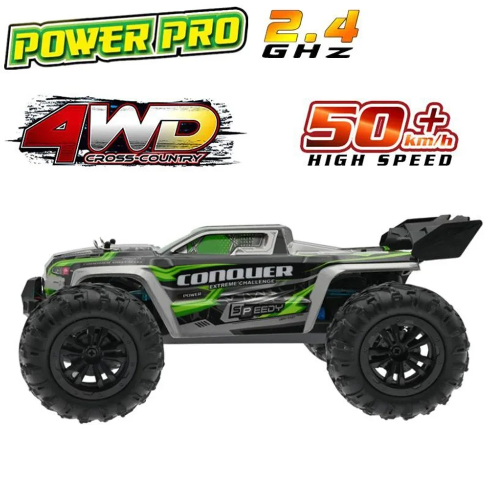 WLtoys 16102 1:16 50KM/H High Speed 4WD RC Car LED Light Remote Control Cars Bigfoot Climbing Car Drift Monster Truck For Kids