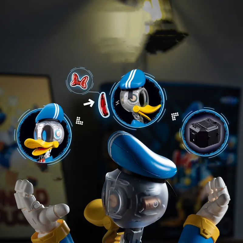 NEW Sluban Pleyerid Mickey Donald Duck Anime Action Figure Model Statue Assembly Toys Desktop Ornament Birthday Gifts