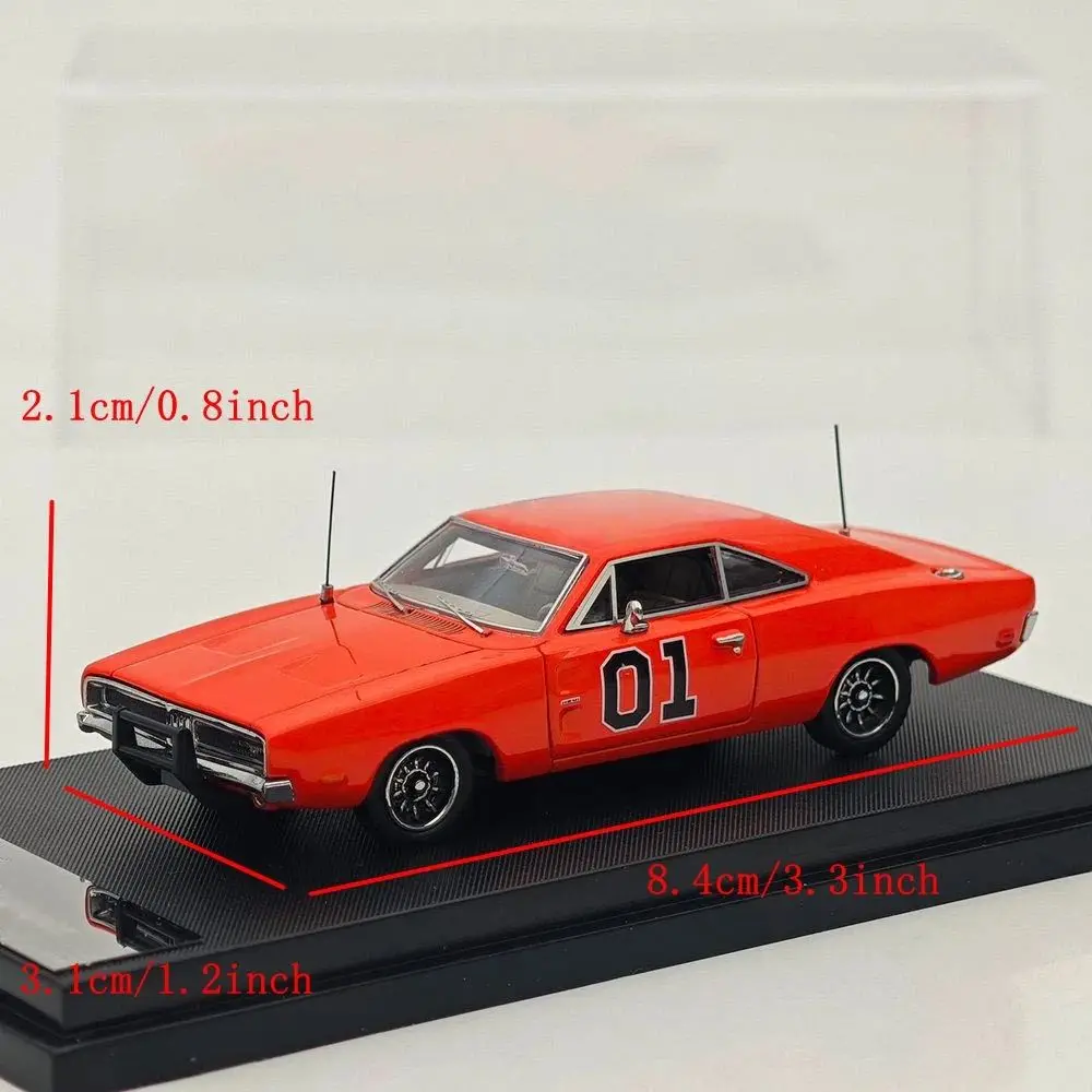Mini Forge 1/64 1969 Chargr R/T & General Lee Diecast Model Car Miniature Limited Collection Toy Vehicle Models