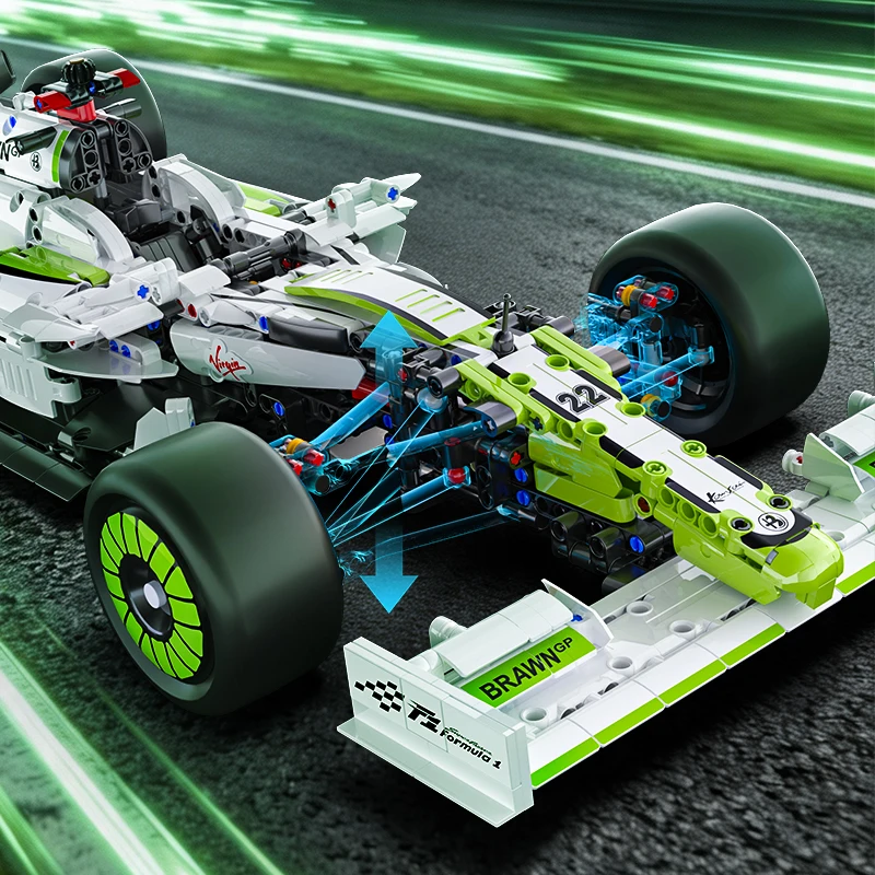 1670 Pcs GT Sports Car Building Blocks,1:8 Scale Technic Racing Car Model,Mechanical Linkage Construction Bricks Kit For Assembl