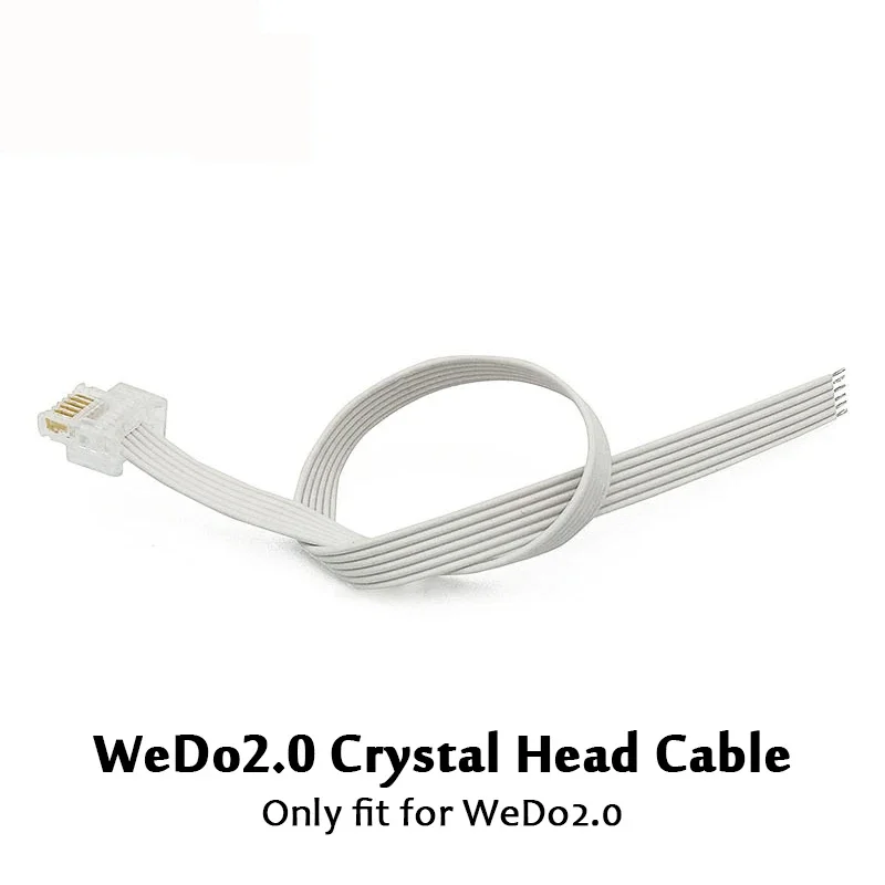 Wholesale 20Pcs The Spike WEDO 2.0 Crystal Connector Cable fit for 45678 45300 Motors Sensors Classic Robotics Parts Repair Toys