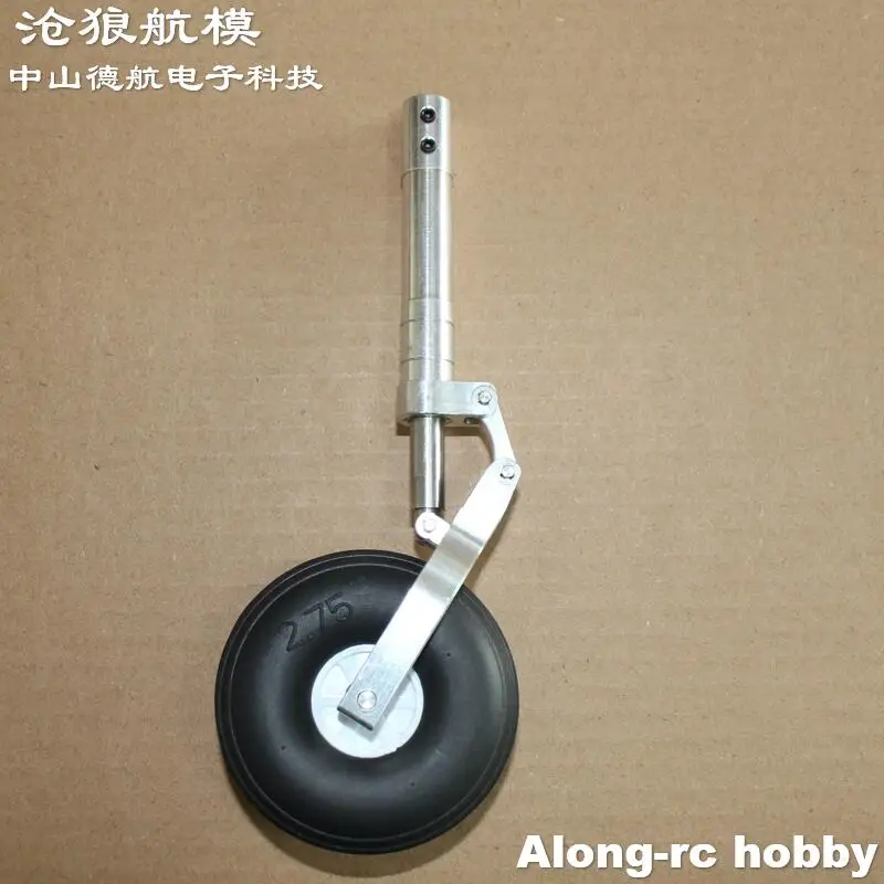 RC Airplane Part Height 150-240mm D4 D5 Strengthened Damping Kneeling Landing Gear with 70mm Wheel for 5-10kg Aircraft EDF Plane