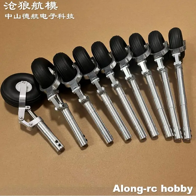 RC Airplane Part Height 150-240mm D4 D5 Strengthened Damping Kneeling Landing Gear with 70mm Wheel for 5-10kg Aircraft EDF Plane