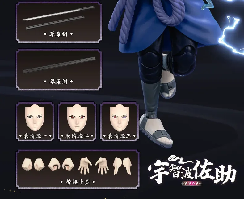 BLOKEES Original NARUTO Uchiha Madara Kyuubi Kurama Sasuke Minato Bijyudama Shippūden Bijuu Assembled Action Figure Toy Model