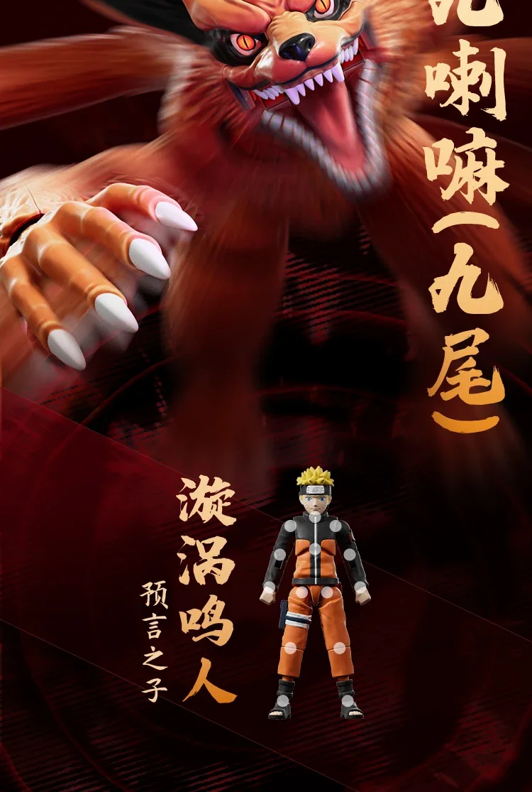 BLOKEES Original NARUTO Uchiha Madara Kyuubi Kurama Sasuke Minato Bijyudama Shippūden Bijuu Assembled Action Figure Toy Model