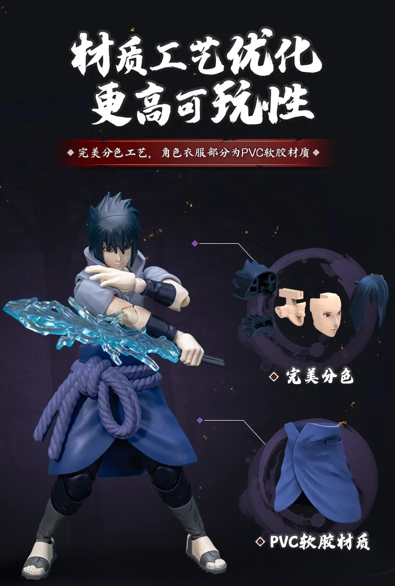 BLOKEES Original NARUTO Uchiha Madara Kyuubi Kurama Sasuke Minato Bijyudama Shippūden Bijuu Assembled Action Figure Toy Model