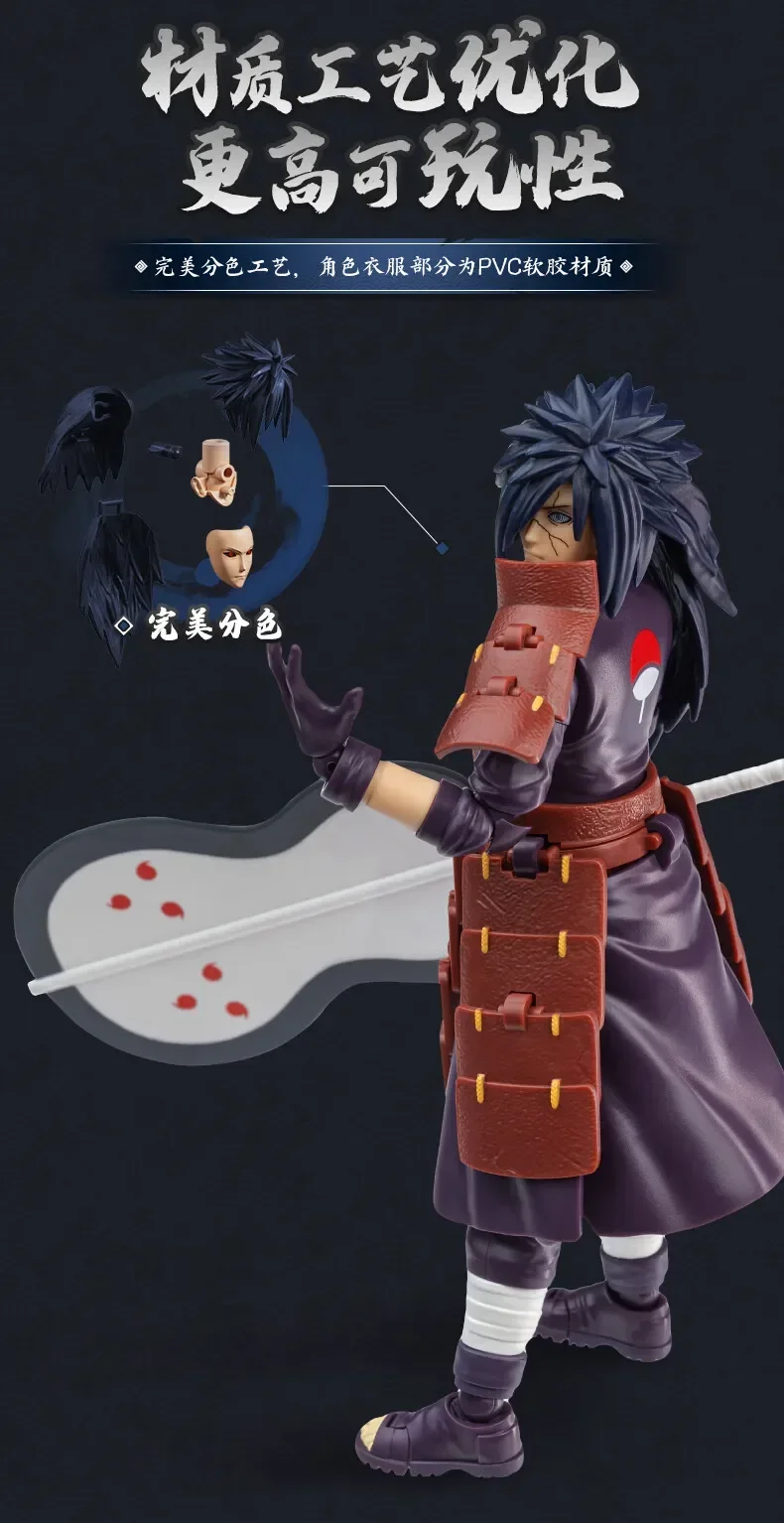 BLOKEES Original NARUTO Uchiha Madara Kyuubi Kurama Sasuke Minato Bijyudama Shippūden Bijuu Assembled Action Figure Toy Model
