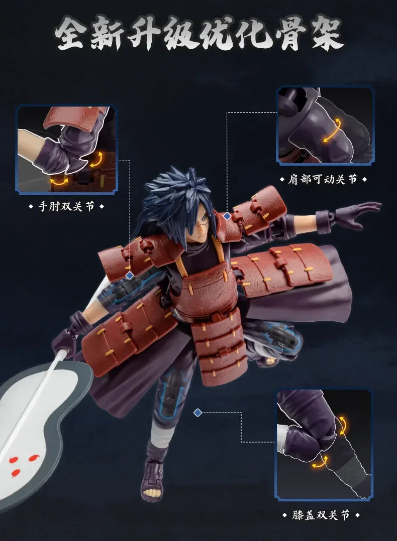 BLOKEES Original NARUTO Uchiha Madara Kyuubi Kurama Sasuke Minato Bijyudama Shippūden Bijuu Assembled Action Figure Toy Model