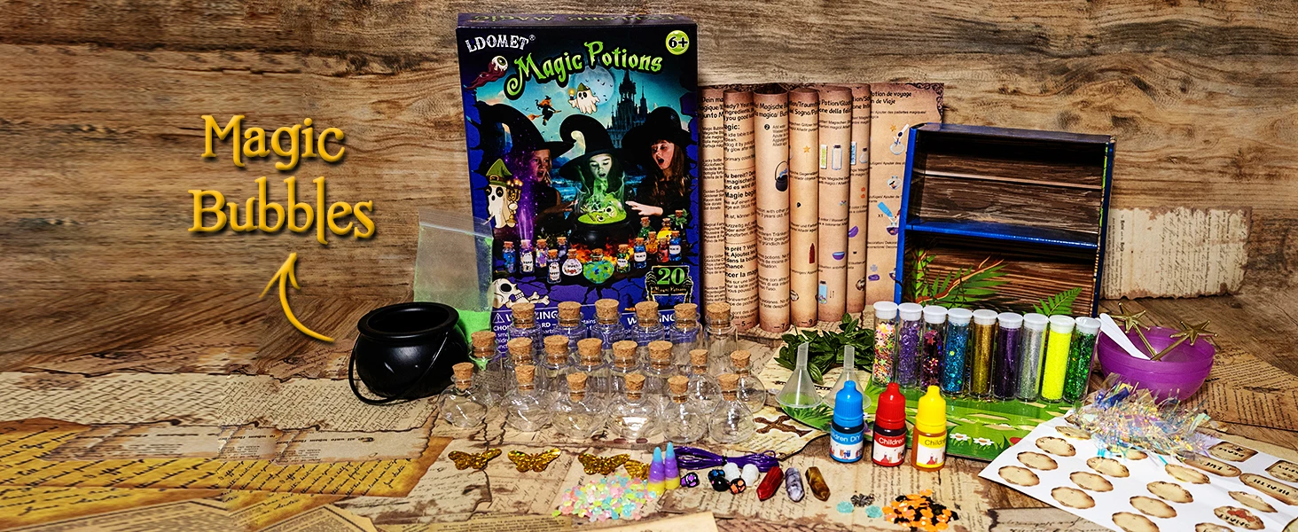 DIY Fairy Magical Potions Kit for Kids Potion Making Set Fairy Potion Bottles Craft Toy Science Set Magic Kits