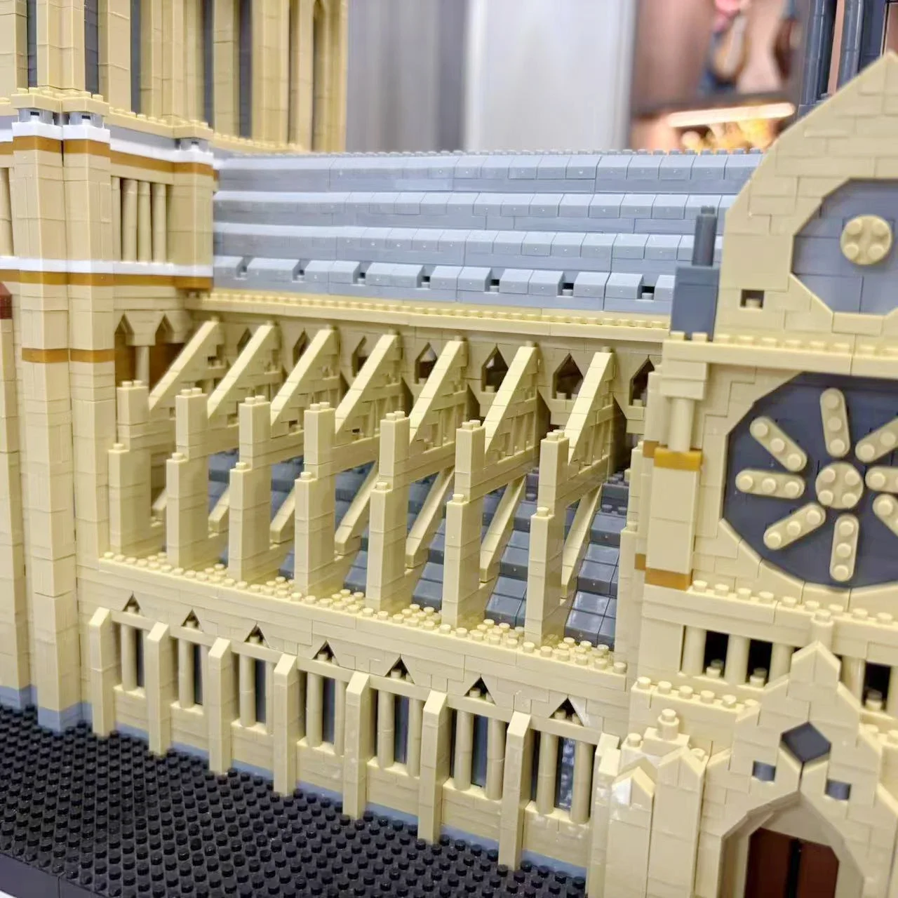 Knew Built Paris Notre-Dame Historic Micro Mini Blocks Toys - 7300+ Pieces, 48x36x24cm Large Model Kit for Adults & Collectors