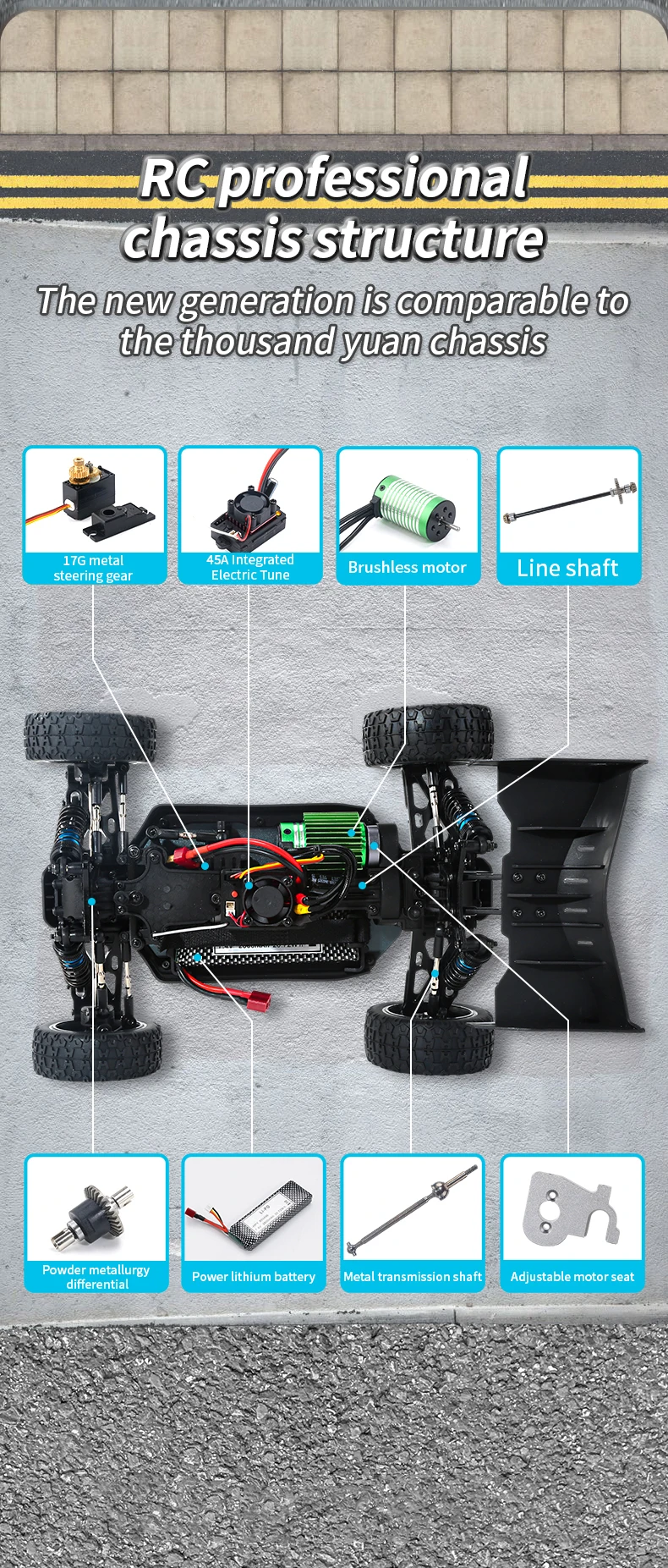 Professional 95KM/H 4WD RC Cars 3S Racing Car 1/14 Brushless High Speed Competitive Drift Remote Control Toys VS Wltoys 144010