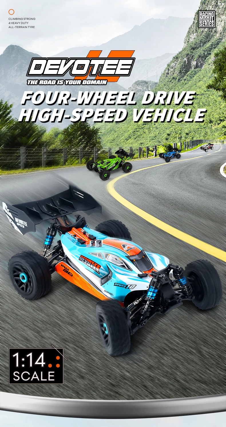 Professional 95KM/H 4WD RC Cars 3S Racing Car 1/14 Brushless High Speed Competitive Drift Remote Control Toys VS Wltoys 144010