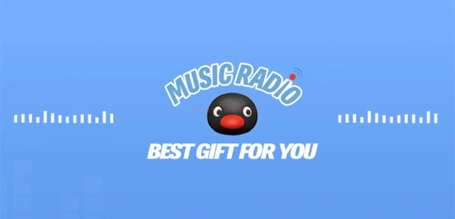 Martube New Pingu Listening To Music Shaking Head Speaker Portable Mini Bluetooth Speaker Desktop Decorative Birthday Kids Gift