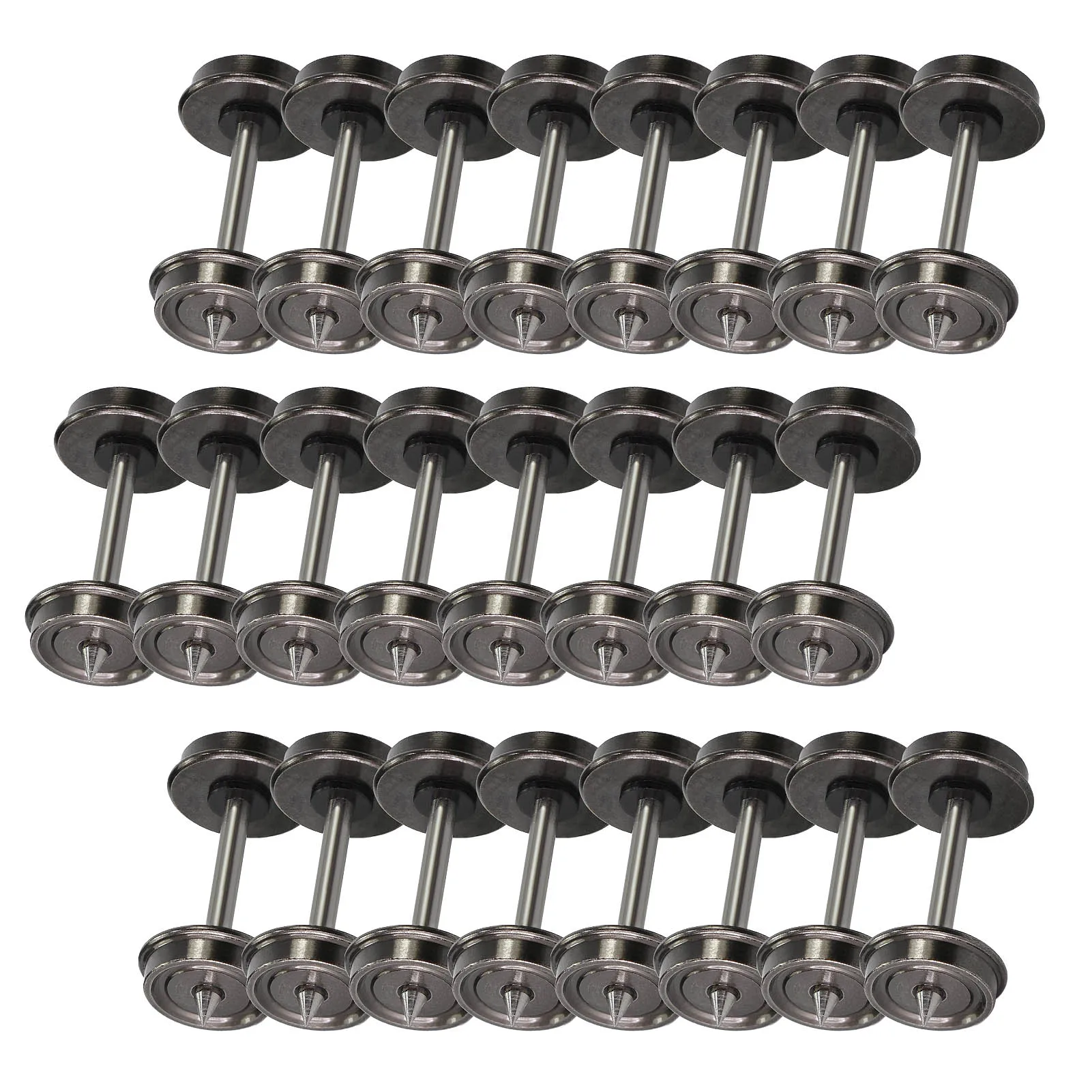 Evemodel Wheelsets 24pcs 1:87 HO Scale 33" Metal DC Wheels for Model Trains Wheelset C8725