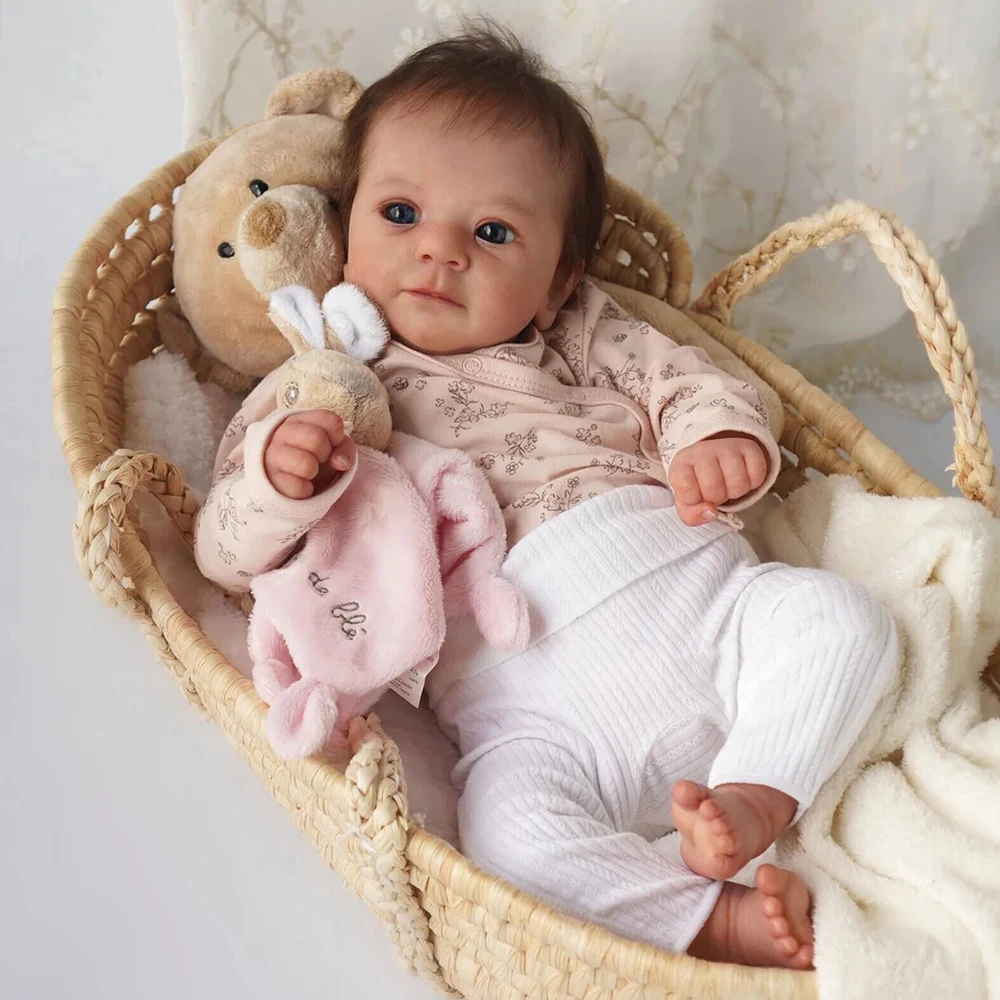 49Cm Hand Drawn Rebirth Doll Newborn Felicia Realistic 3D Skin Color High Quality Collection Doll Birthday Gift Toy