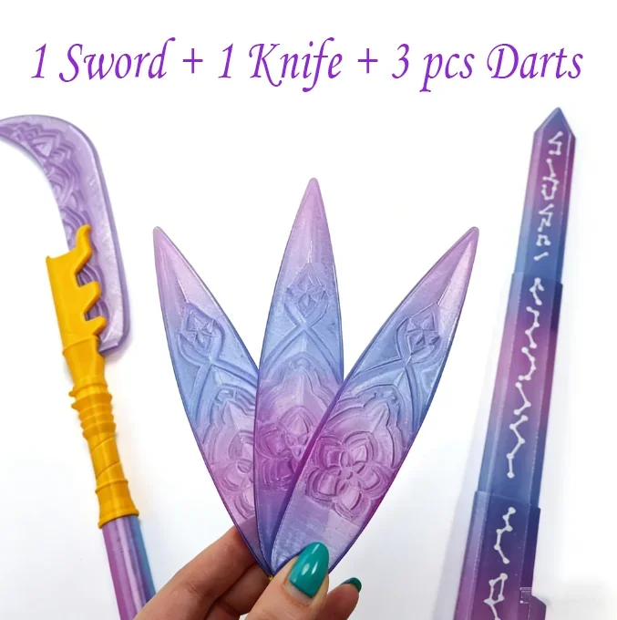 Upgraded Symbol Sword Prop Sets With Darts Toys Fancy Cosplay Prop For Kids Telescopic Carnival Costume Prop Gifts
