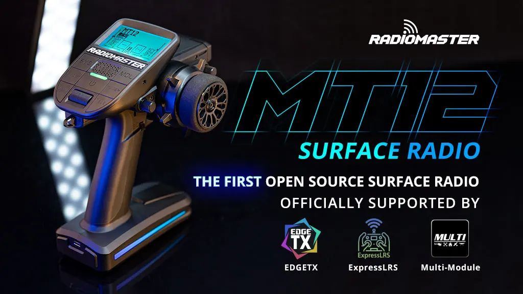 Radiomaster MT12 ExpressLRS 4in1 Multi-protocol Surface Radio Controller For RC Car Boat