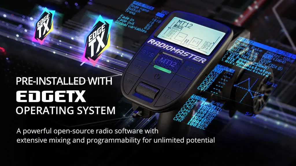Radiomaster MT12 ExpressLRS 4in1 Multi-protocol Surface Radio Controller For RC Car Boat