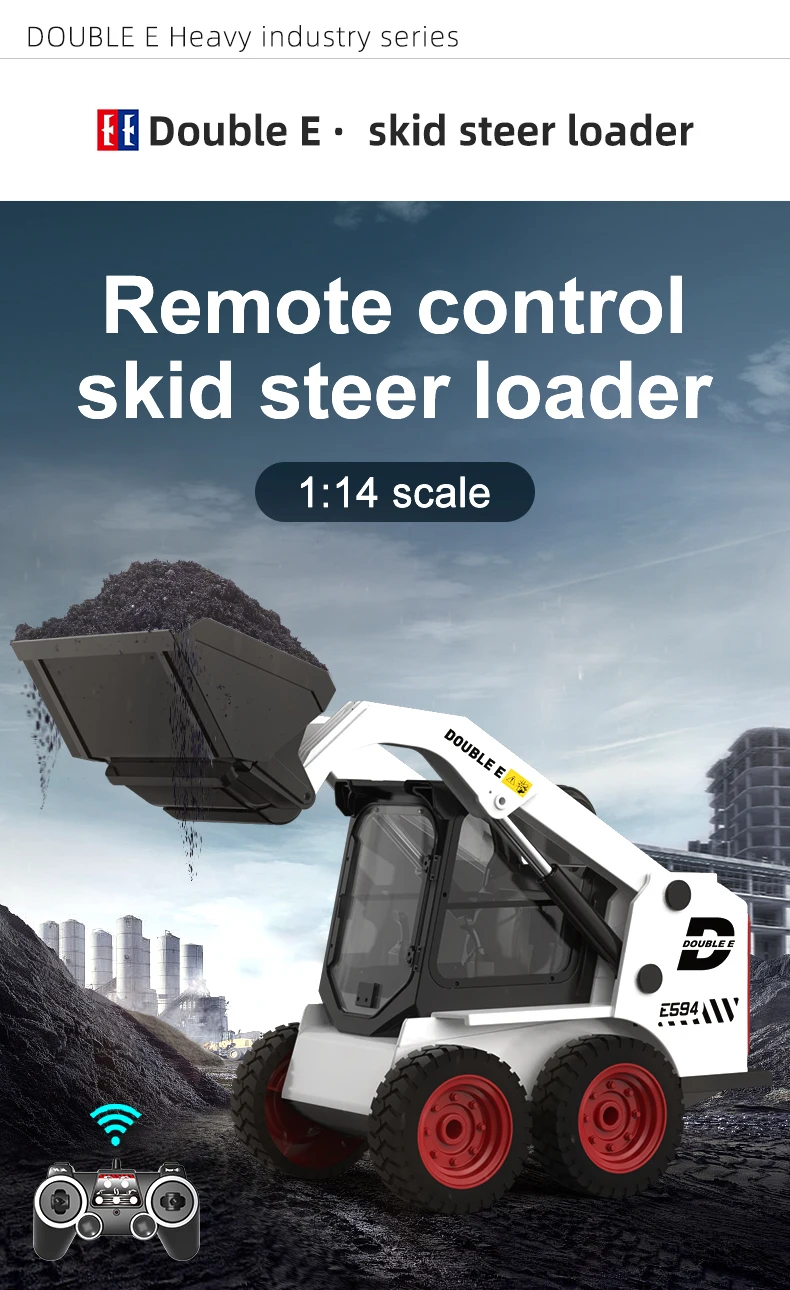2025 Double E RC Truck Loader 1/14 E594 RC excavator Remote control Car Engineering vehicles Trucks Toys for Boys Children Gift