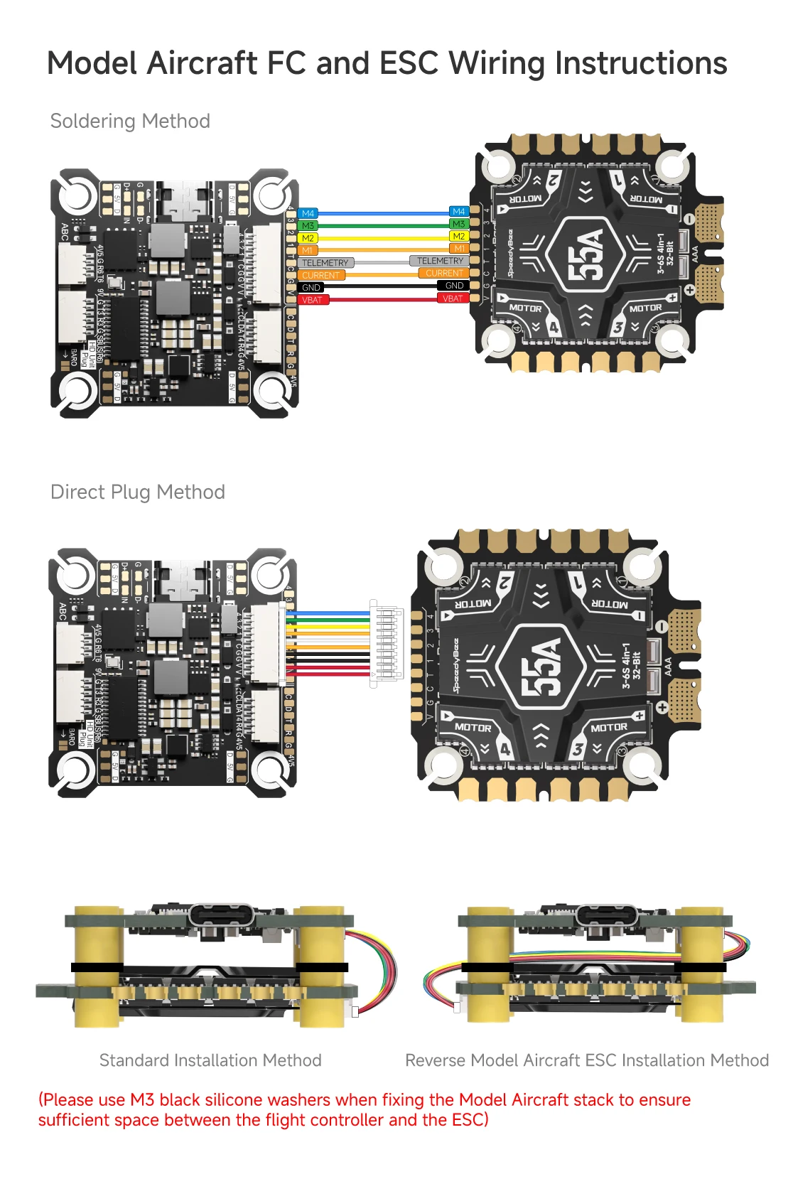 SpeedyBee F405 V5 OX32 55A 30x30 Model Aircraft FC&ESC Stack - Deluxe Version