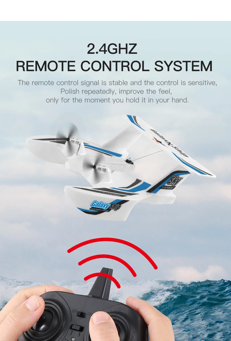 KF603 RC Plane Boat 2.4G 3CH Sea And Air RC Glider EPP Foam Water Land Flying Airplane Toys Gift For Boys