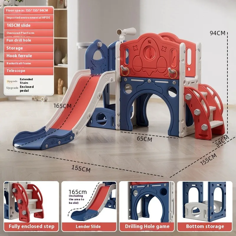 Kids' Slide Outdoor Indoor Domestic Baby Three-in-one Slide Swing Family Multifunction Amusement Park Multiple Combination