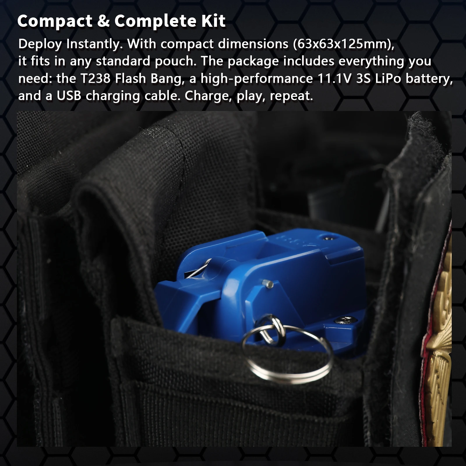 T238 Flash Unit Equipped With 11.1V Battery