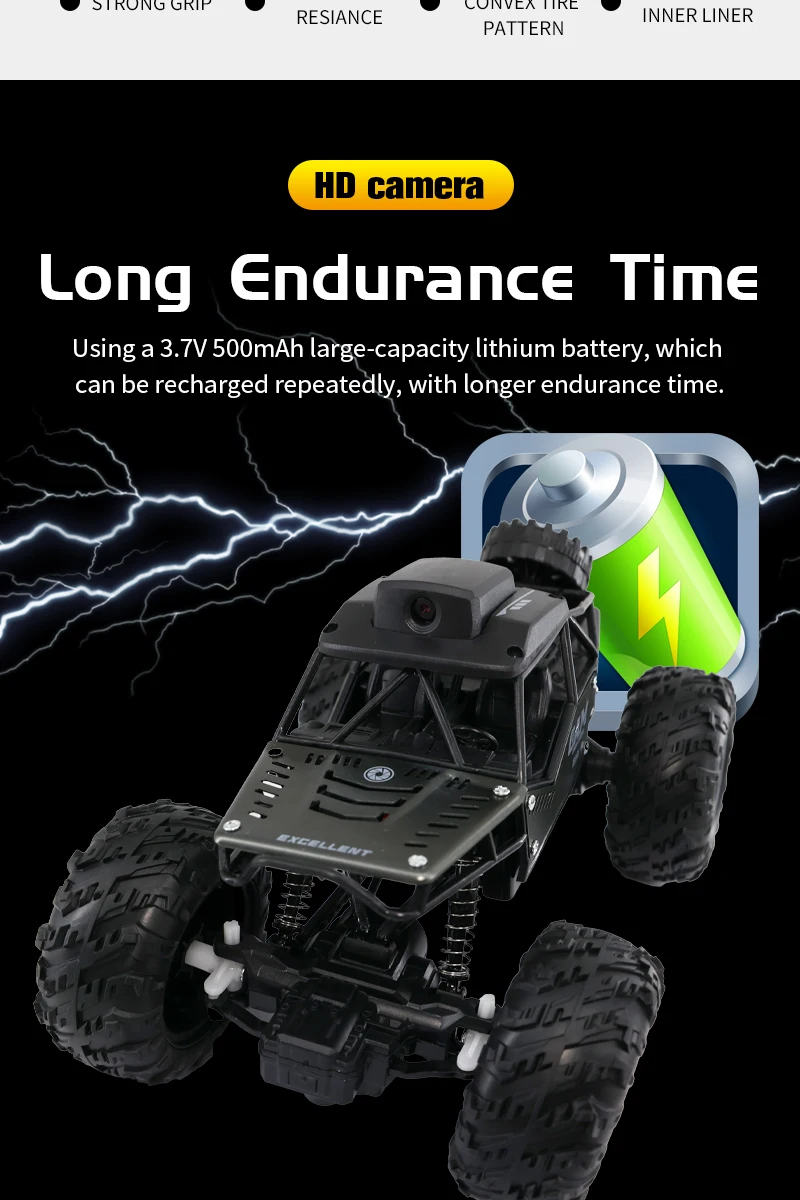 Rc Car with Camera Lcd Remote Fpv Real Time Transmission High Speed 2.4g Remote Control Car Take Pictures Toys For Kids Adults