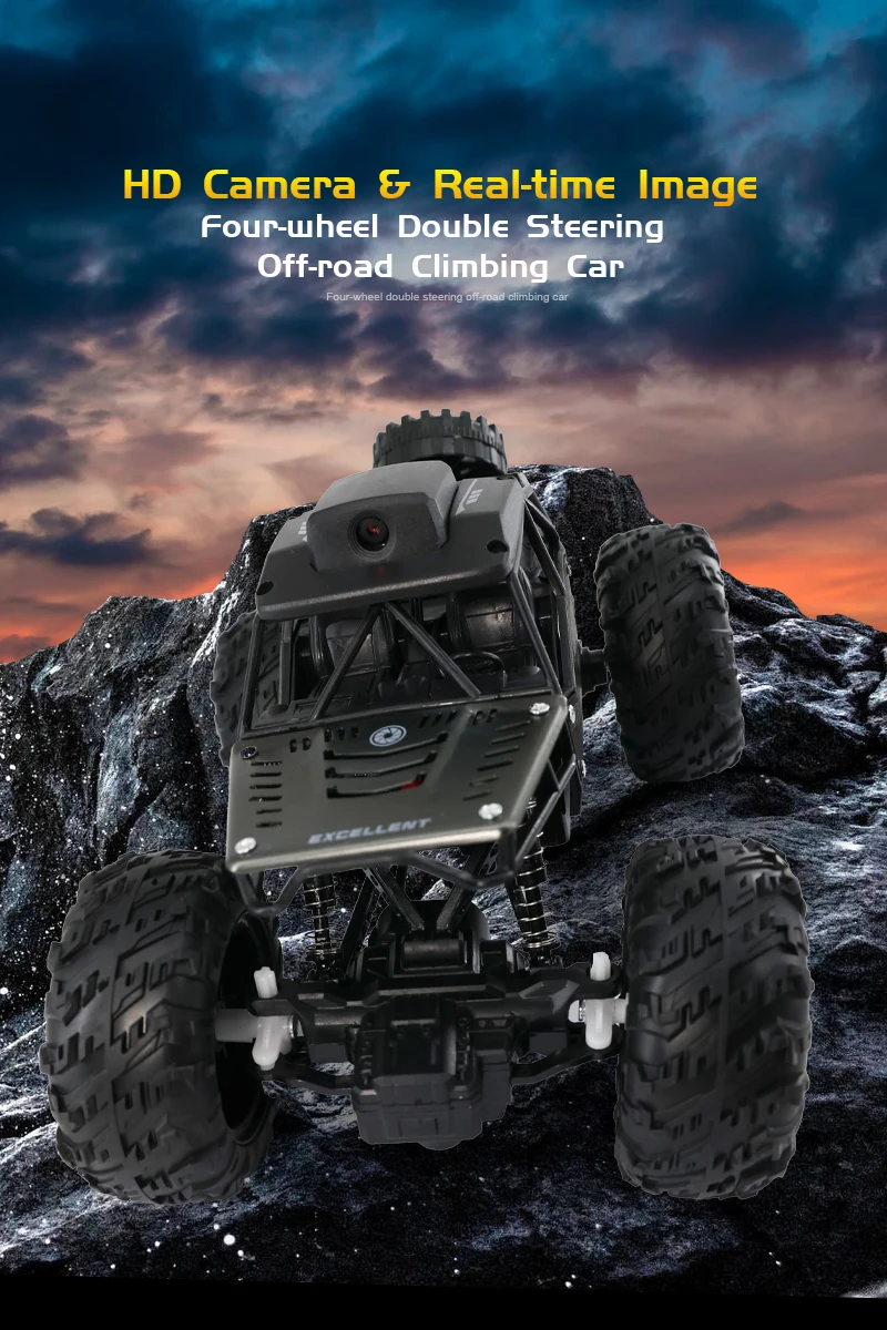 Rc Car with Camera Lcd Remote Fpv Real Time Transmission High Speed 2.4g Remote Control Car Take Pictures Toys For Kids Adults