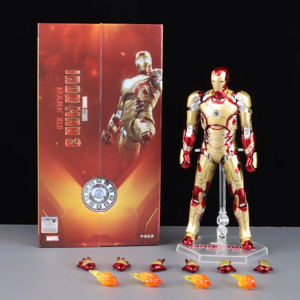 ZD Toys Iron Man Action Figure Joint Movable MK1 MK3 MK6 MK7 MK42 MK45 MK50 MK85 MK17 MK33 MK39 Adult Collection Figure Gift