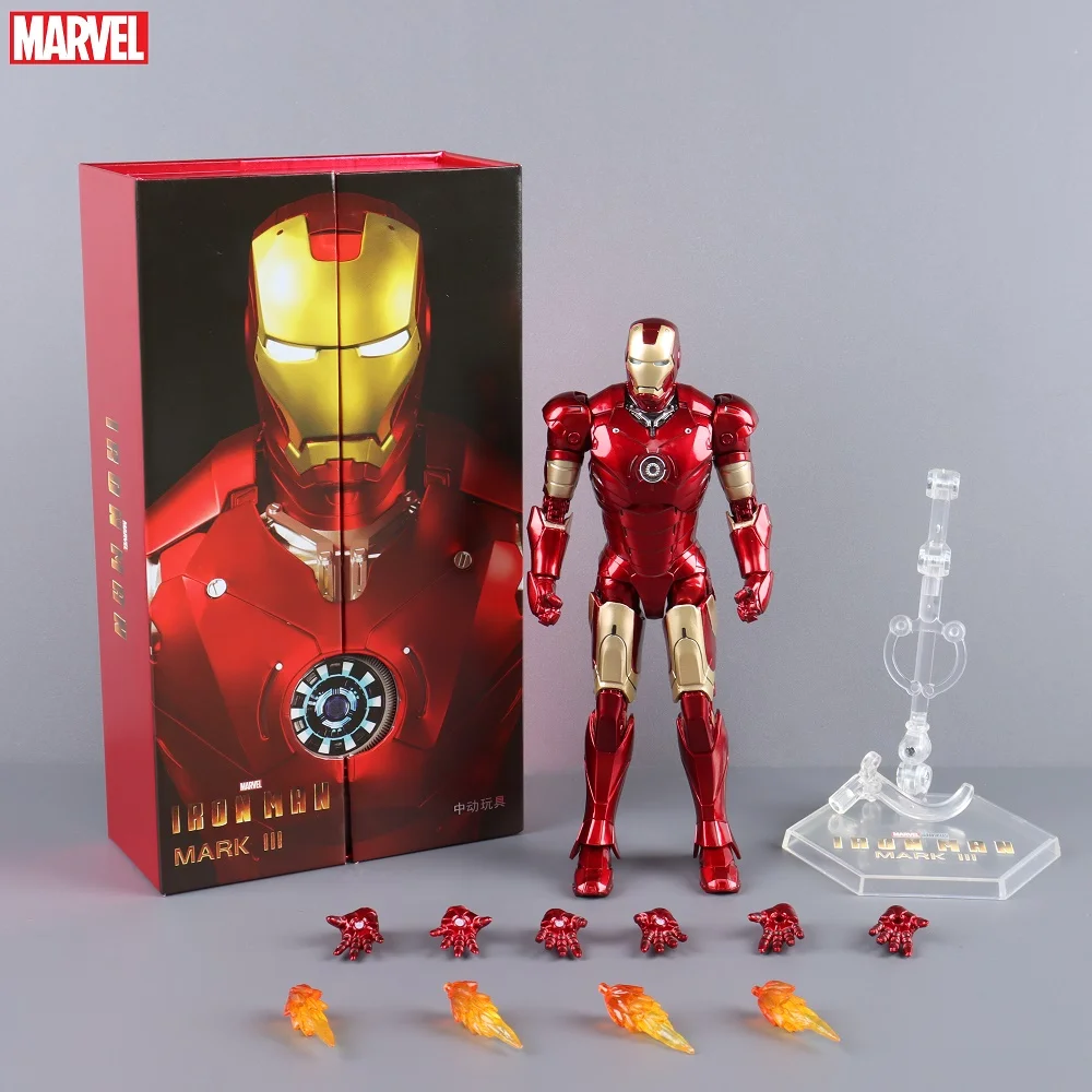 ZD Toys Iron Man Action Figure Joint Movable MK1 MK3 MK6 MK7 MK42 MK45 MK50 MK85 MK17 MK33 MK39 Adult Collection Figure Gift