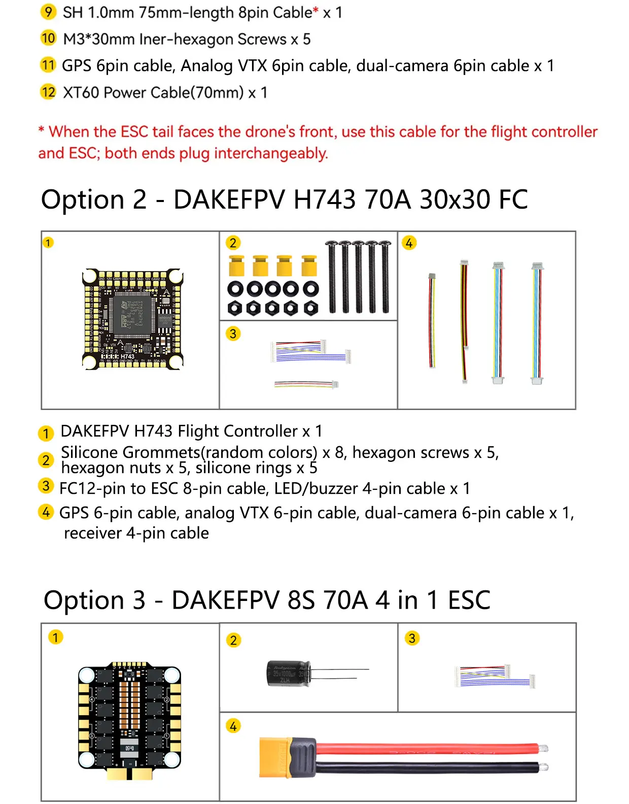 DAKEFPV H743 FC Stack/Flytower for Remote Control BLHeli Betaflight Gyroscope Gyro 42688P PID Parameter Tuning