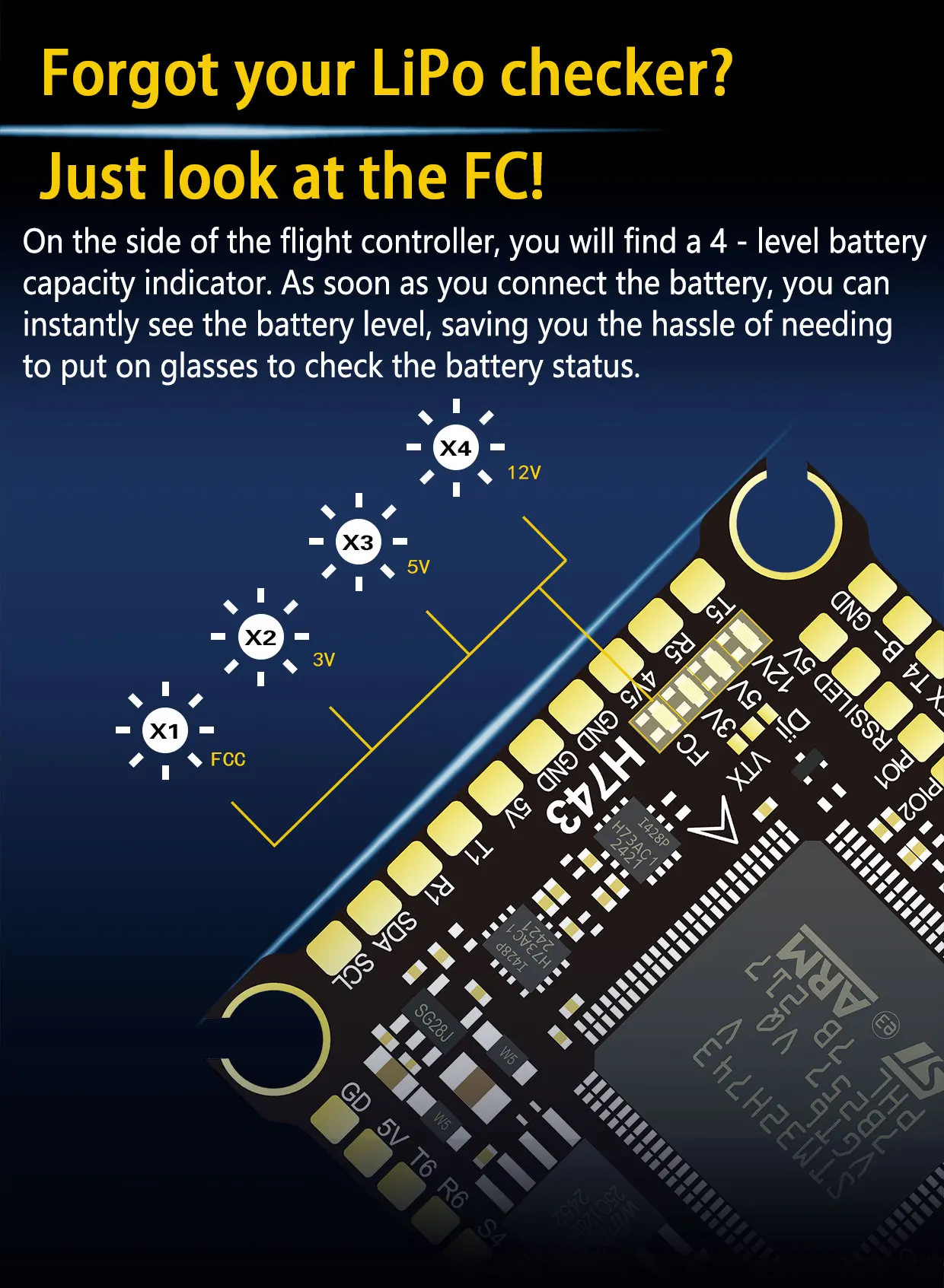 DAKEFPV H743 FC Stack/Flytower for Remote Control BLHeli Betaflight Gyroscope Gyro 42688P PID Parameter Tuning