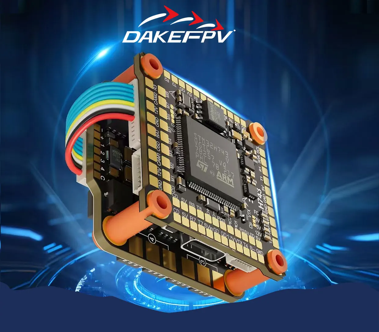 DAKEFPV H743 FC Stack/Flytower for Remote Control BLHeli Betaflight Gyroscope Gyro 42688P PID Parameter Tuning