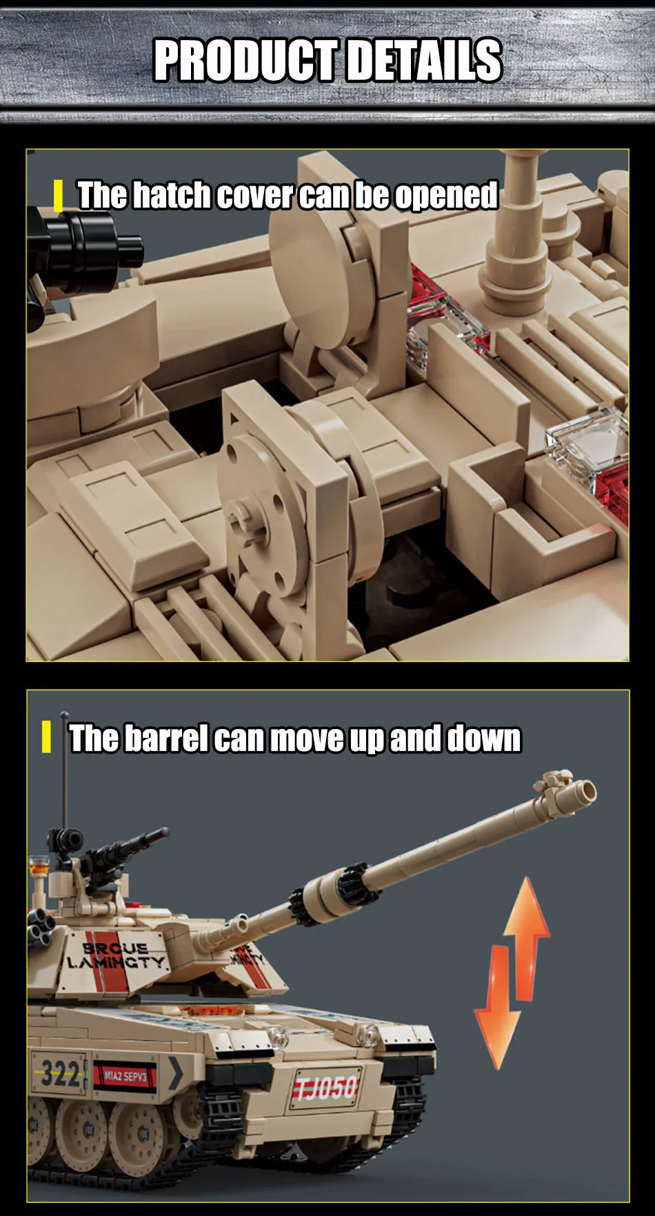 Military MOC 1002pcs M1 Abrams Main Battle Tank Model Kit Building Blocks Set Soldiers Figures Bricks Toys For Children Boy Gift